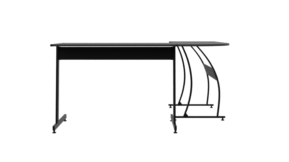 Contemporary L-Shaped Office Desk 3D Model - Professional 3D Model Render 8