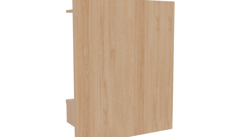 Stylish Wooden Display Shelf 3D - Professional 3D Model Render 4