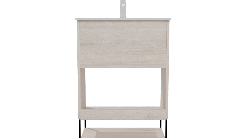 Contemporary Wooden Bathroom Vanity 3D Model - Professional 3D Model Render 5