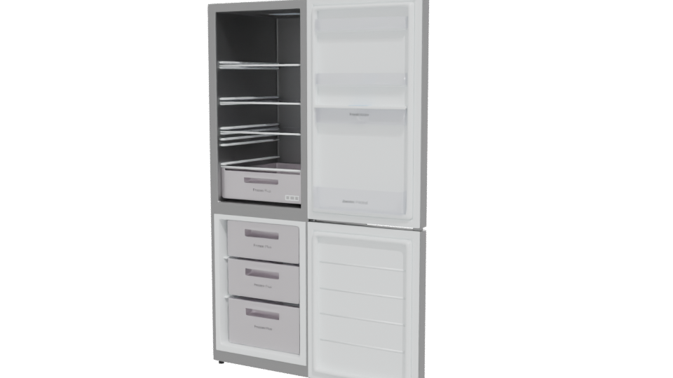 Stylish Dual Door Refrigerator Model - Professional 3D Model Render 12