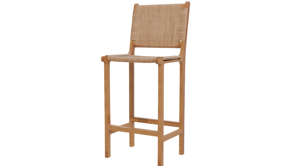 Stylish Bar Stool 3D Model - Professional 3D Model Render 12