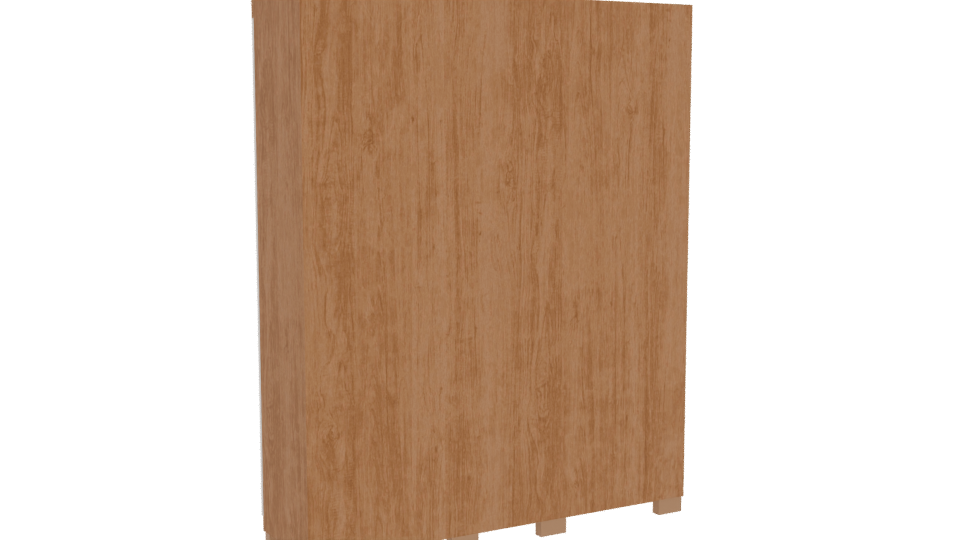 Stylish Wooden Wardrobe 3D Model - Professional 3D Model Render 4