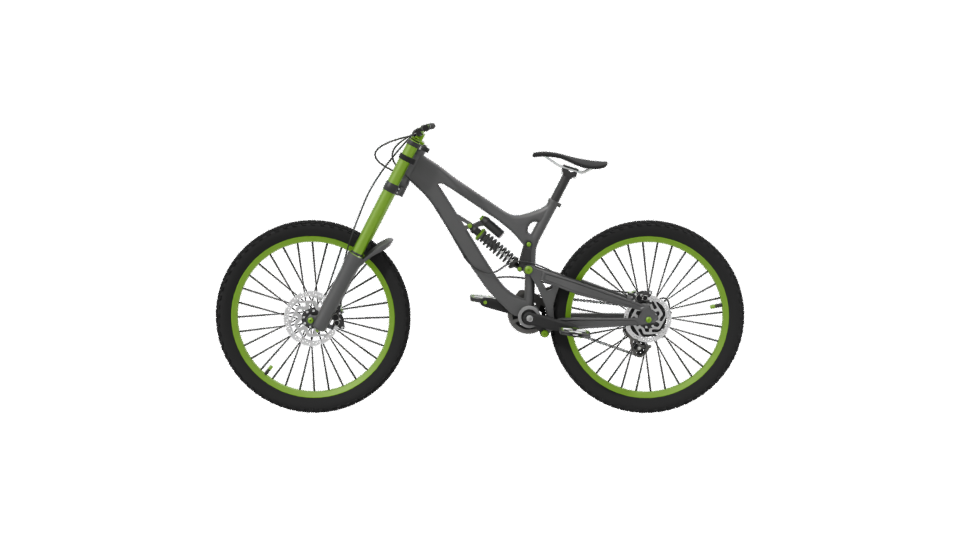 Dynamic Mountain Bike 3D Model - Professional 3D Model Render 2