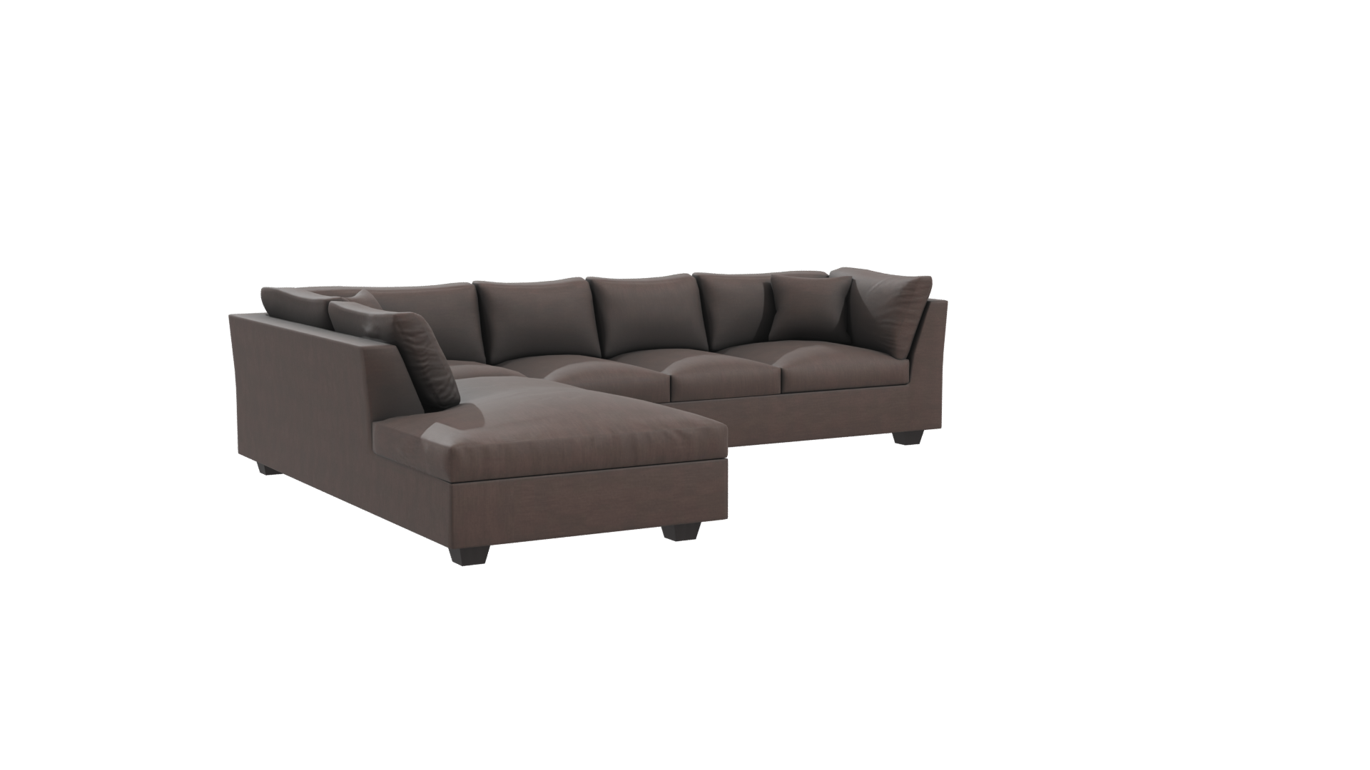 Contemporary L-Shaped Sofa Model - Professional 3D Model Render 10