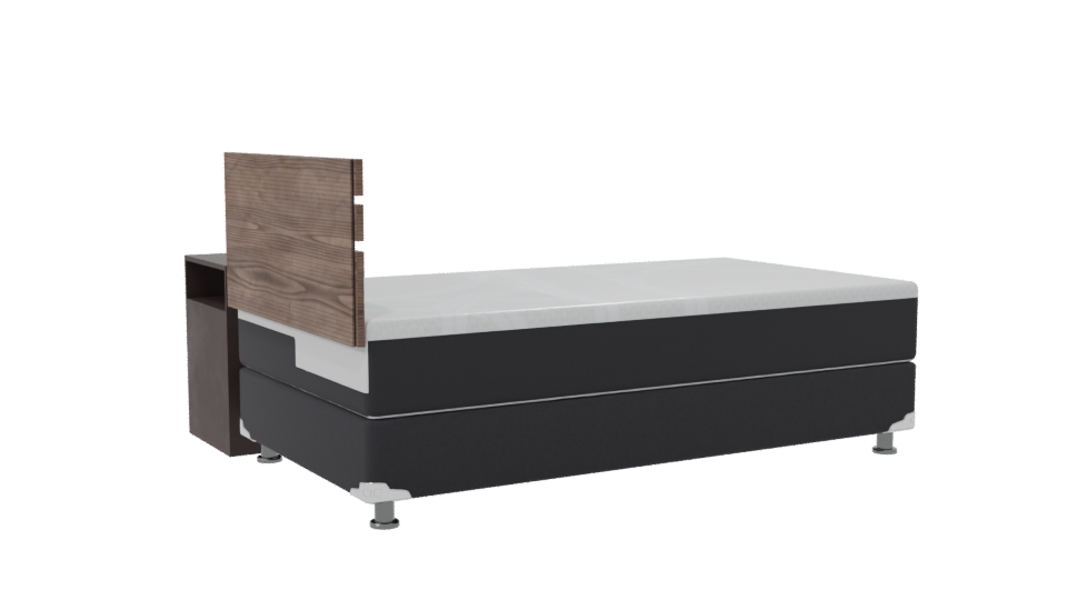 Stylish Single Bed Model 3D - Professional 3D Model Render 7