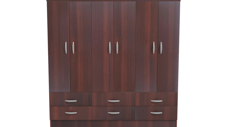 Stylish Wooden Wardrobe 3D Model - Professional 3D Model Render 11