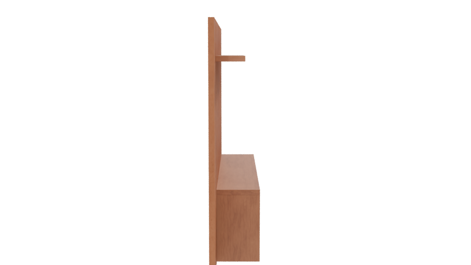 Contemporary Wooden Wall Unit 3D - Professional 3D Model Render 8