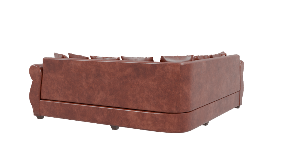 Vintage Leather Sofa Model 3D - Professional 3D Model Render 3