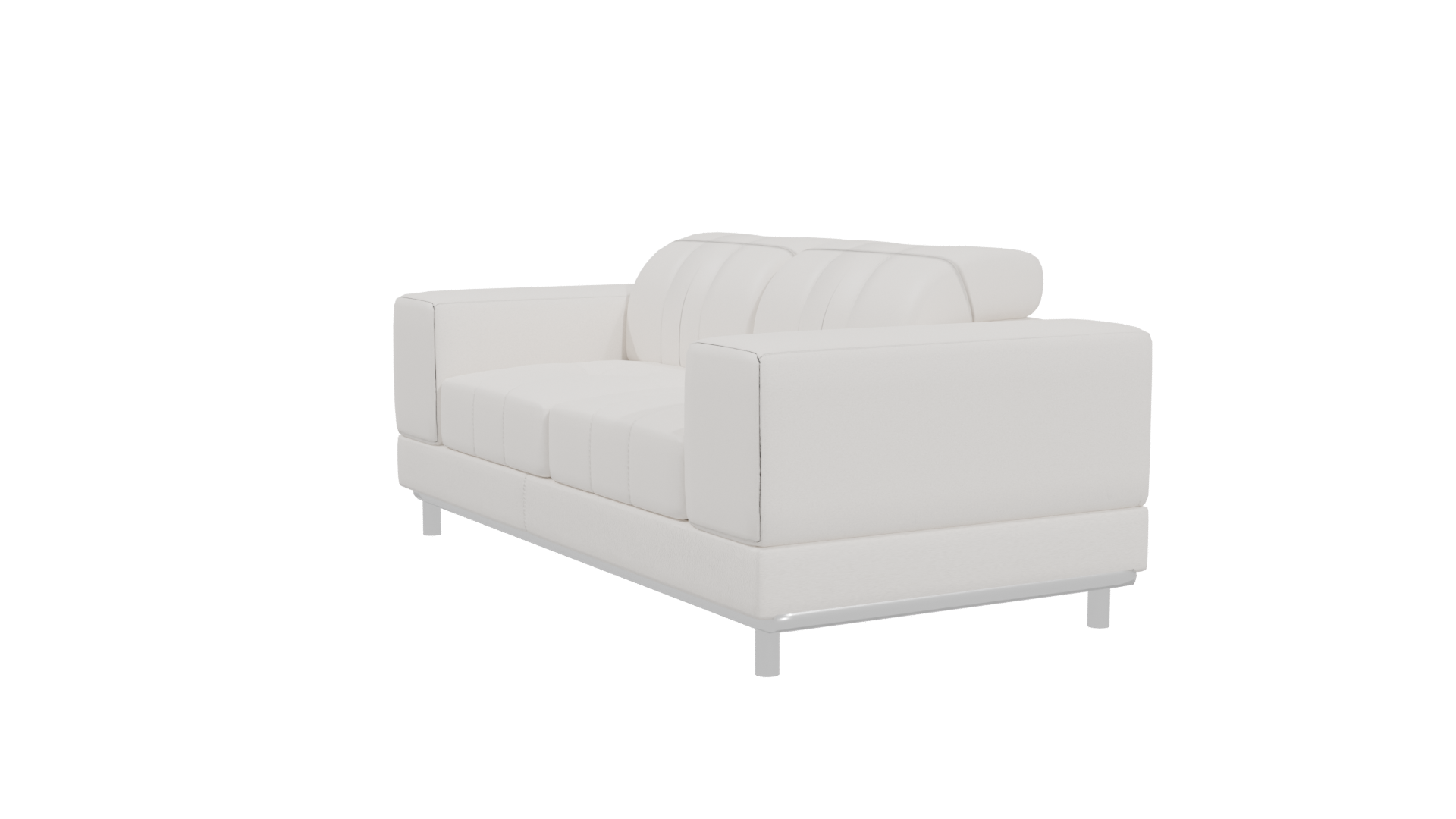 Stylish White Sofa 3D Model - Professional 3D Model Render 4