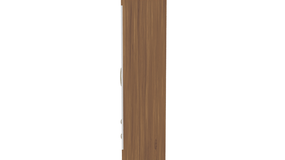 Stylish Wooden Wardrobe 3D Model - Professional 3D Model Render 2