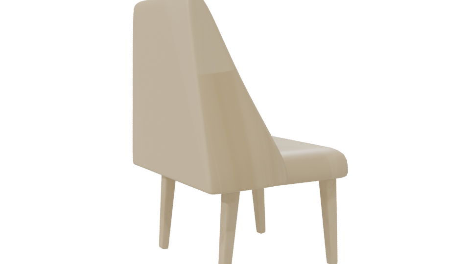 Minimalist Fabric Dining Chair 3D - Professional 3D Model Render 7