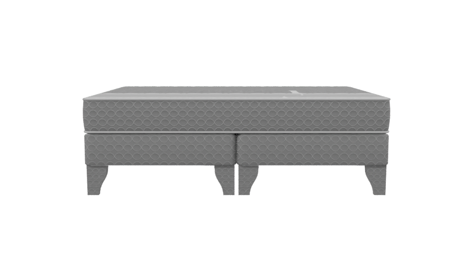 Stylish Modern Mattress with Wooden Legs 3D Model - Professional 3D Model Render 2