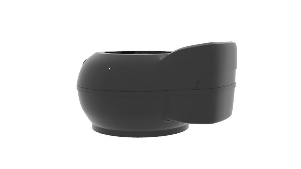 Stylish Black Air Fryer 3D Model - Professional 3D Model Render 3