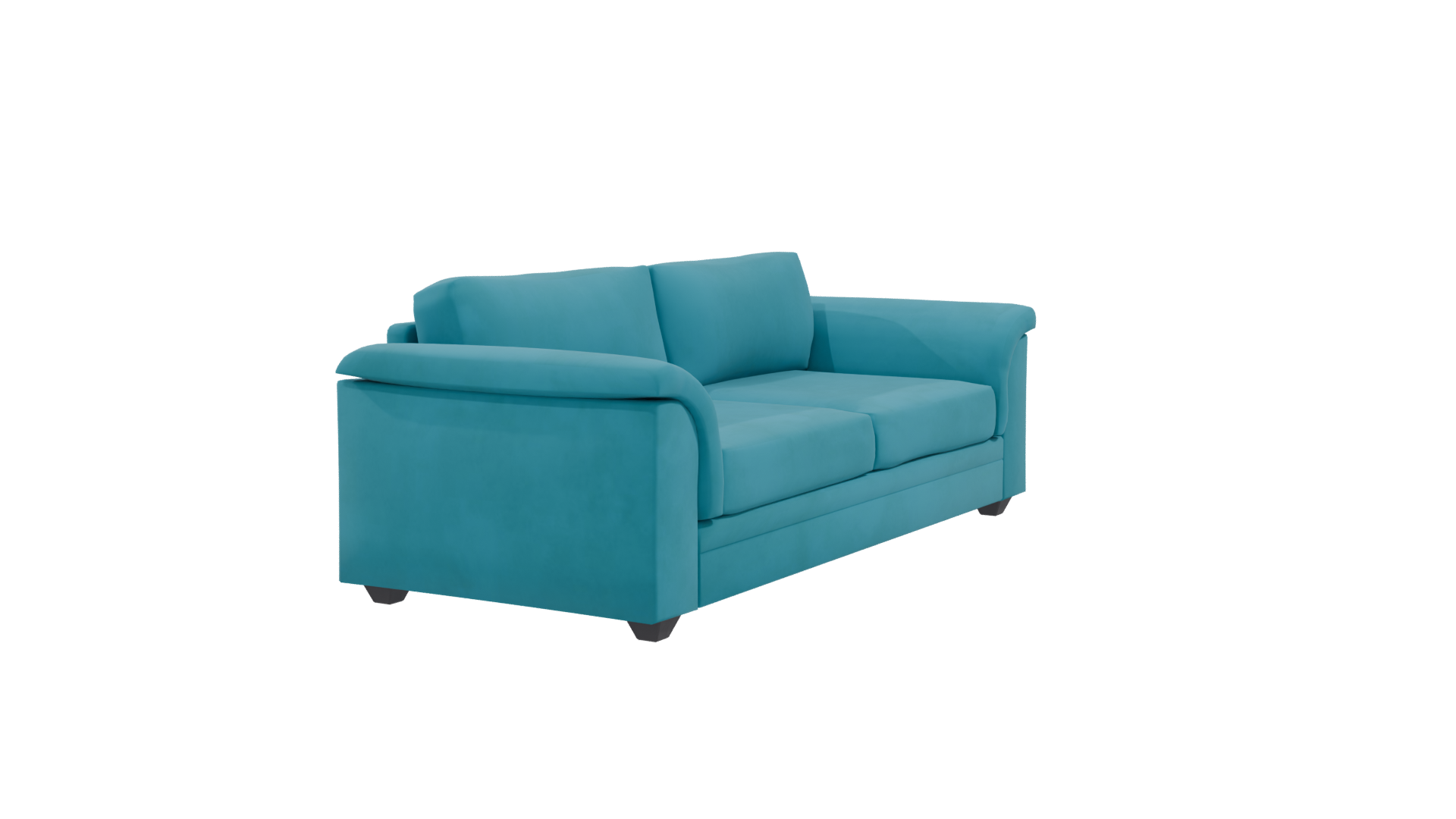 Stylish Modern Teal Sofa 3D Model - Professional 3D Model Render 9