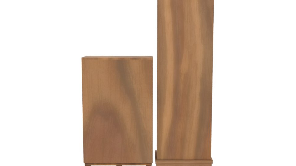 Elegant Wooden Mirror and Cabinet - Professional 3D Model Render 5