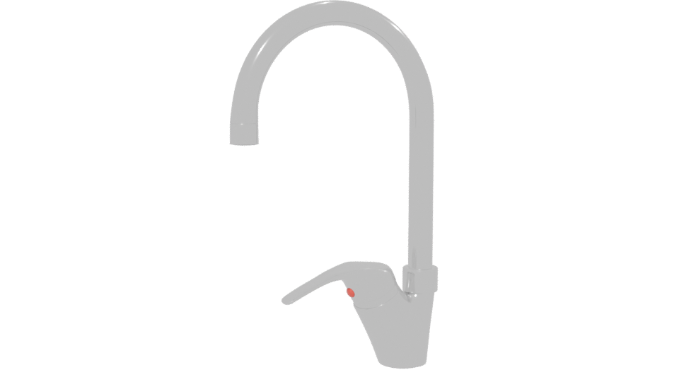 High-Polish Kitchen Faucet 3D Model - Professional 3D Model Render 13
