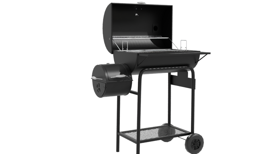 Outdoor Charcoal Grill Model - Professional 3D Model Render 10