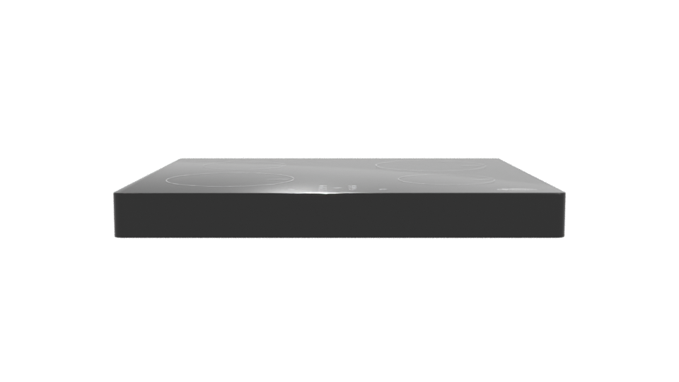 Sleek Black Induction Cooktop 3D Model - Professional 3D Model Render 11
