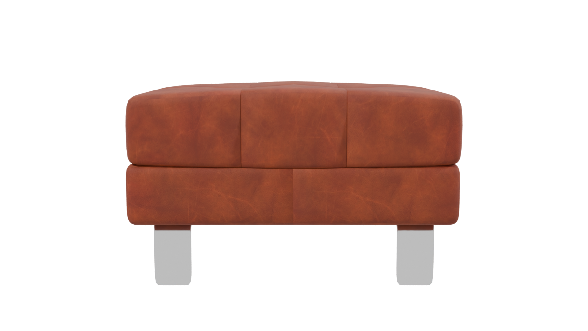 Stylish Leather Ottoman 3D Model - Professional 3D Model Render 2