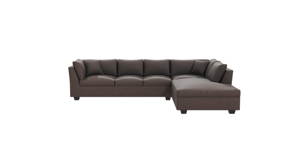 Elegant L-Shaped Sofa 3D Model - Professional 3D Model Render 11