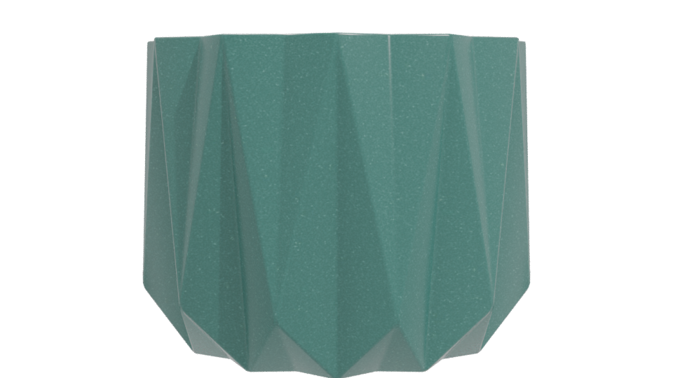 Stylized Geometric Plant Pot 3D - Professional 3D Model Render 11