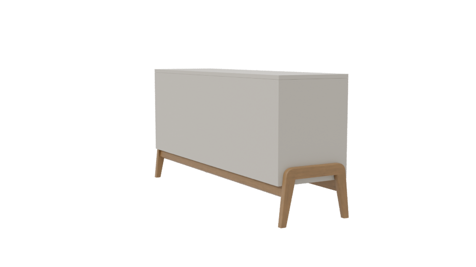 Modern 4-Door Buffet Cabinet 3D - Professional 3D Model Render 7