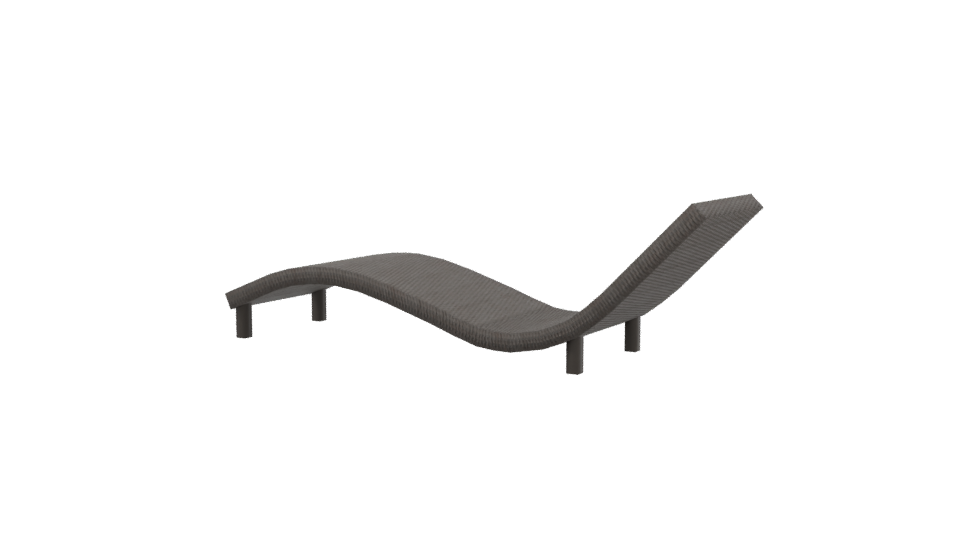 Aluminum Rattan Outdoor Chaise Lounge 3D - Professional 3D Model Render 3