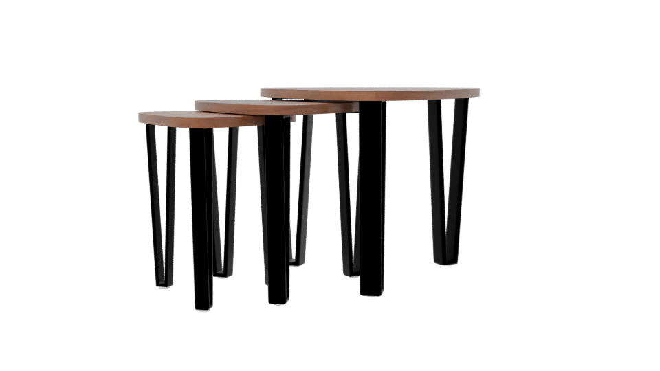 Stylish Modern Wooden Table 3D - Professional 3D Model Render 7