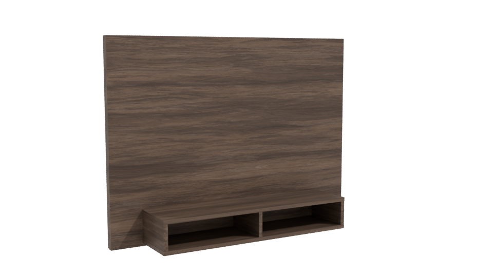 Stylish Wooden Media Unit 3D - Professional 3D Model Render 10