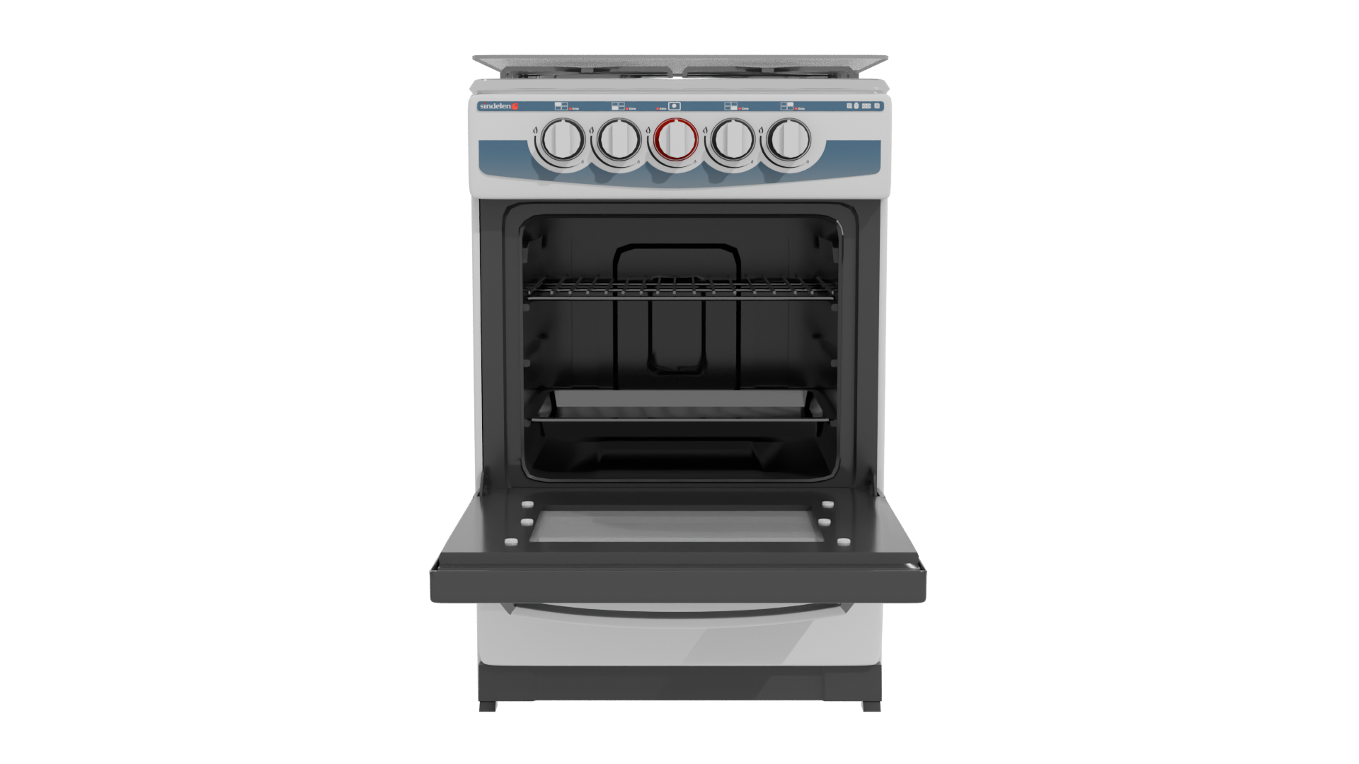 Stylish Gas Stove 3D Model - Professional 3D Model Render 11