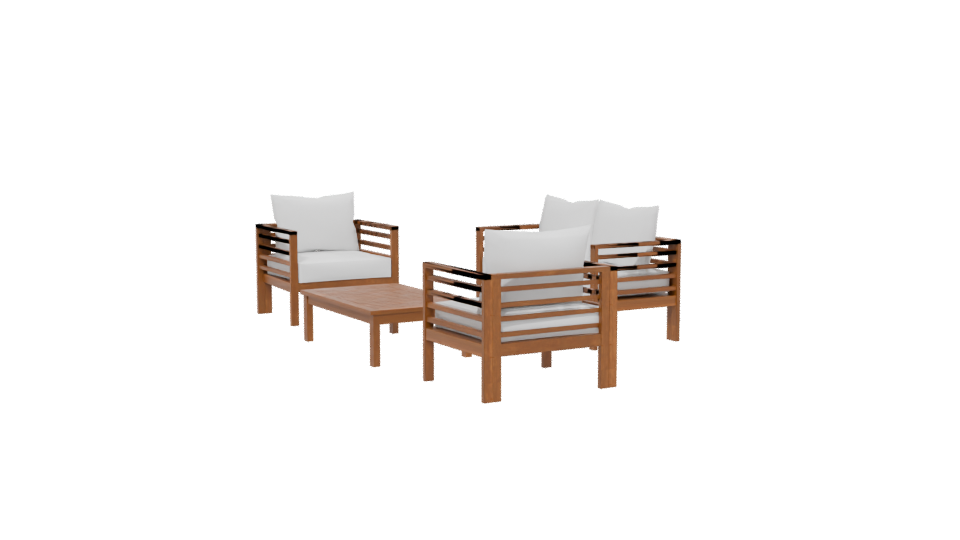 Stylish Outdoor Furniture Set 3D - Professional 3D Model Render 13