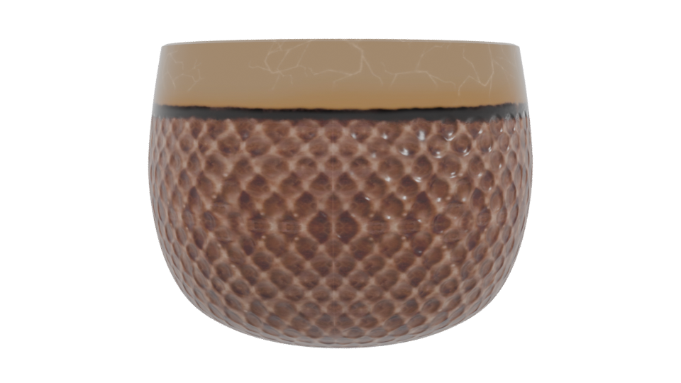 Elegant Textured Bowl Model - Professional 3D Model Render 3