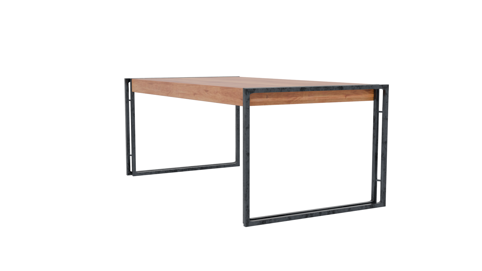 Industrial Wooden Table 3D Model - Professional 3D Model Render 13