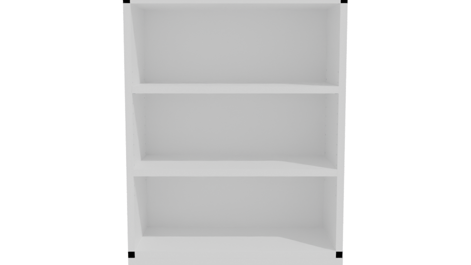 Minimalist White Bookshelf 3D Model - Professional 3D Model Render 11