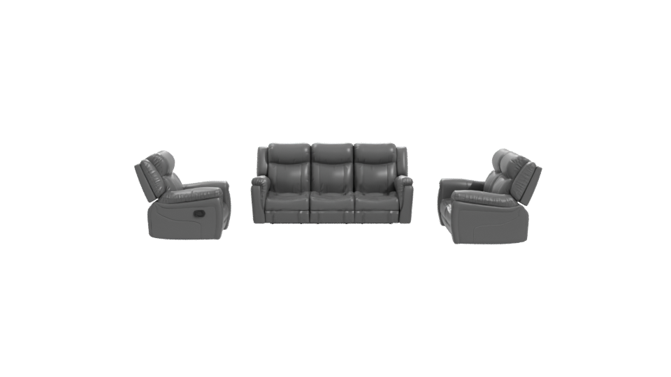 Comfortable Reclining Sofa Set 3D - Professional 3D Model Render 11