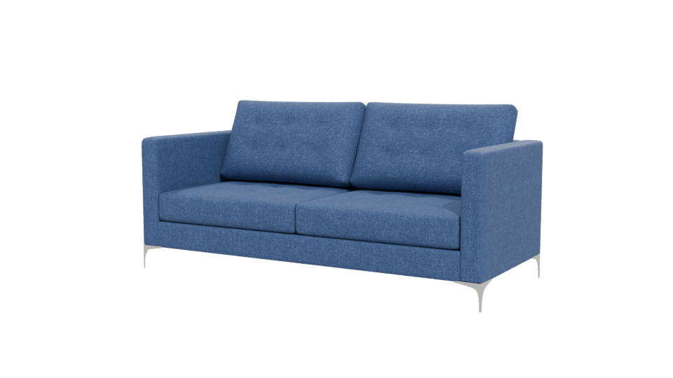 Stylish Blue Fabric Sofa 3D Model - Professional 3D Model Render 12