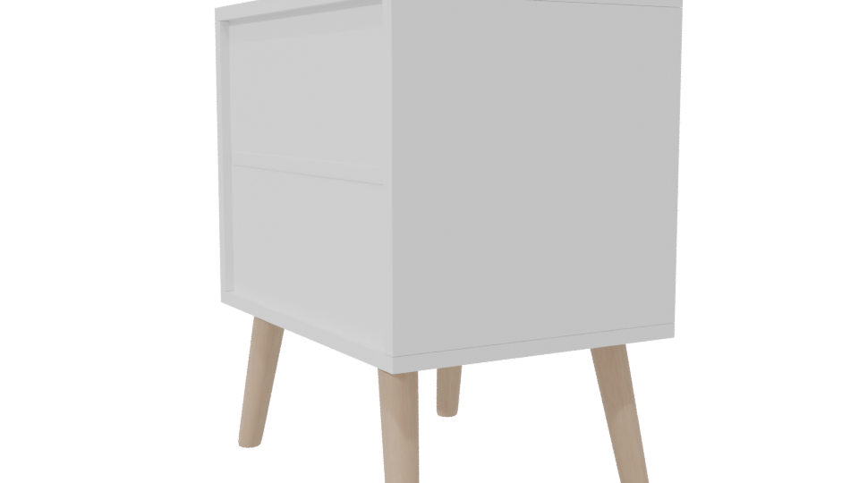 Minimalist Wooden Nightstand 3D Model - Professional 3D Model Render 7