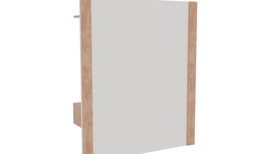 Stylish Modern Wall Shelf Unit - Professional 3D Model Render 4