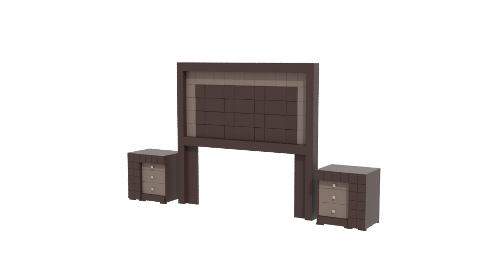 Modern Bedroom Furniture Set 3D - Professional 3D Model Render 12