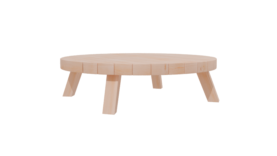 Contemporary Wooden Coffee Table 3D Model - Professional 3D Model Render 13