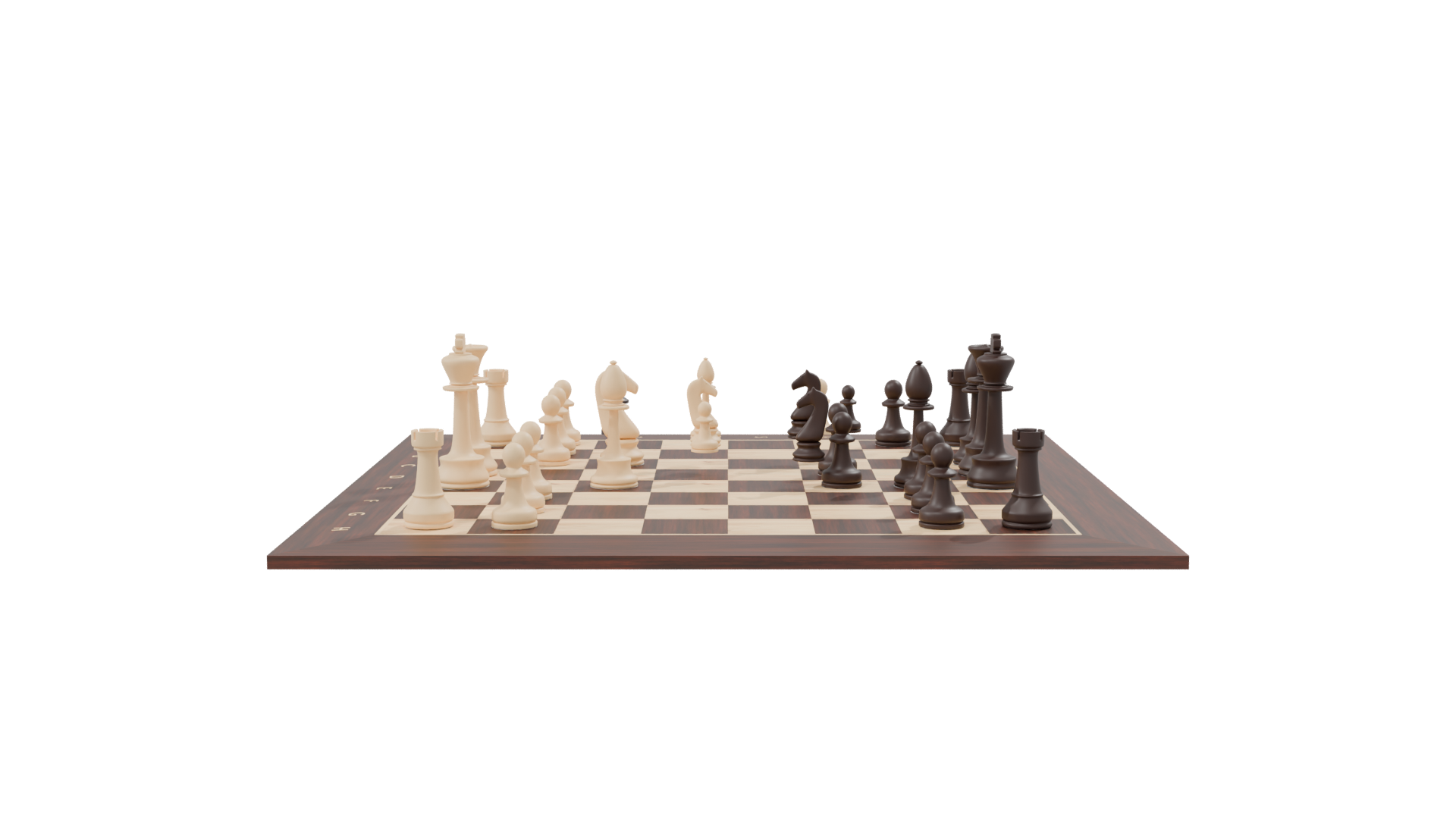 Realistic Chess Set 3D Model - Professional 3D Model Render 8