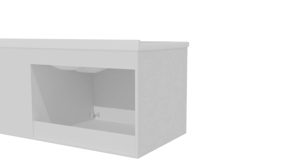 Minimalist White Bathroom Vanity 3D - Professional 3D Model Render 6