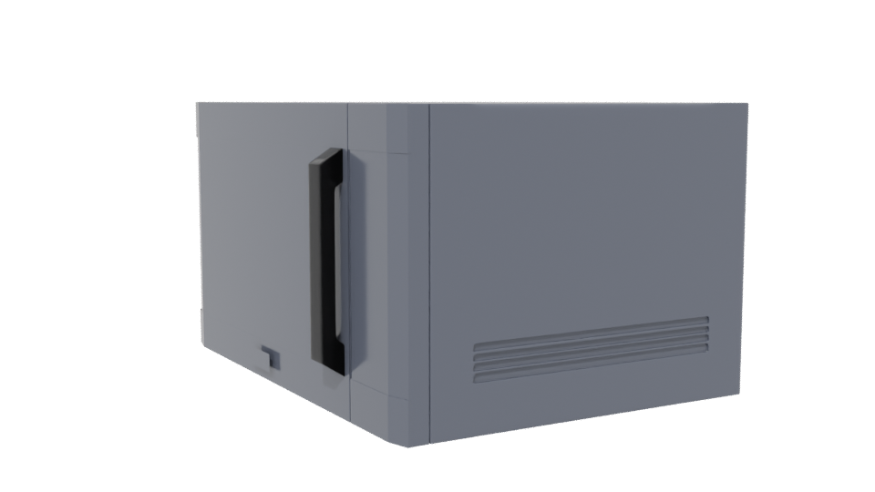 Sleek Modern Microwave 3D Model - Professional 3D Model Render 13