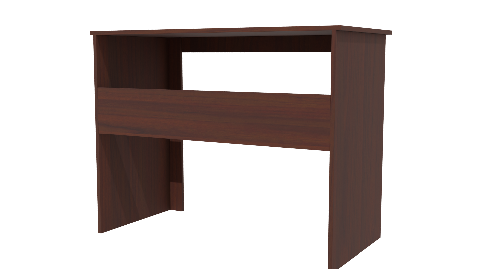 Stylish Wooden Writing Desk 3D - Professional 3D Model Render 6