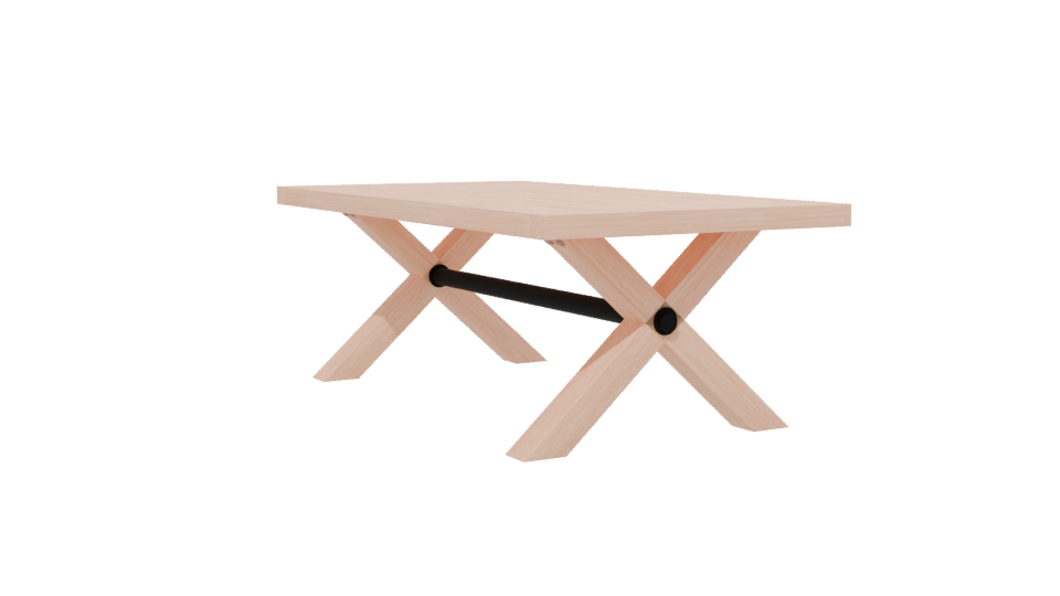 Minimalist Wooden Dining Table 3D - Professional 3D Model Render 13