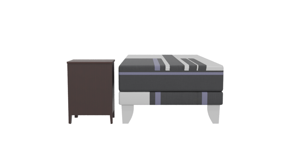 Modern Bed and Nightstand 3D - Professional 3D Model Render 5