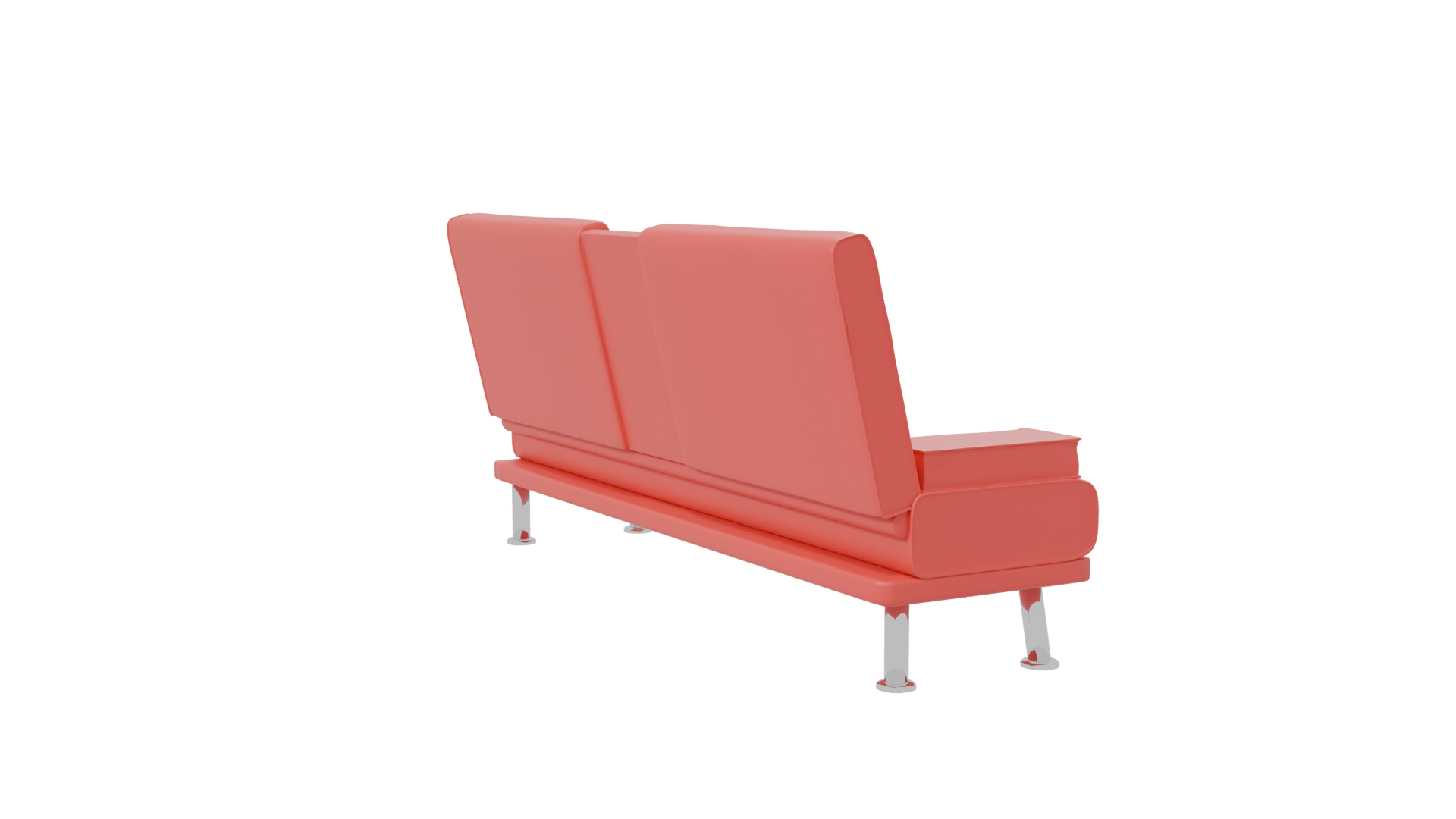 Stylish Sofa with Cup Holders - Professional 3D Model Render 7
