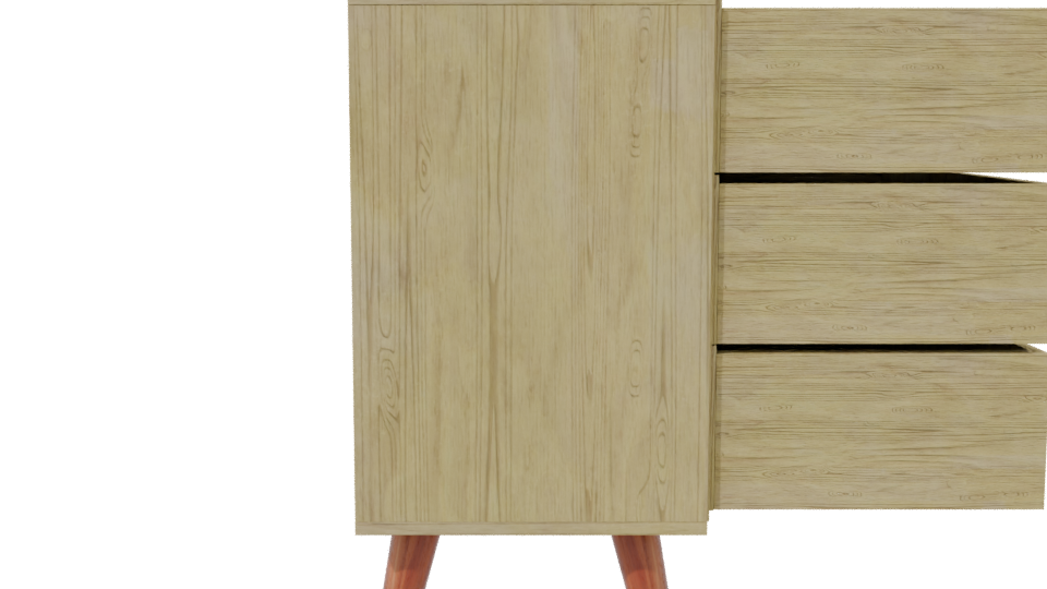 Stylish Modern Storage Cabinet 3D Model - Professional 3D Model Render 2