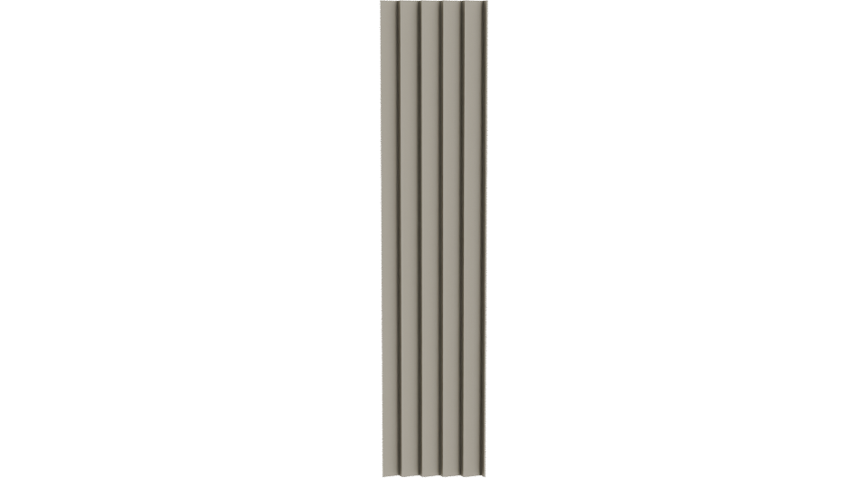 Stylized Vertical Slatted Column Model - Professional 3D Model Render 11