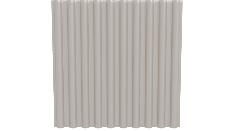 Stylized Corrugated Wall Panel 3D - Professional 3D Model Render 11